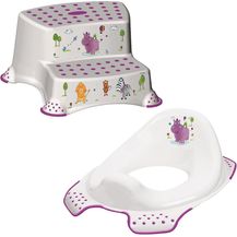 Bild für Keeeper 2-teiliges Set HIPPO Schemel zweistufig & WC-Sitz / Toilettensitz weiß