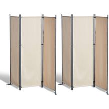 Bild für GRASEKAMP Qualität seit 1972 2 Stück Paravent 3tlg Raumteiler Trennwand Sichtschutz Beige