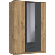 Bild für Drehtürenschrank >TEXEL< in PLANKENEICHE Dekor + GRAPHIT