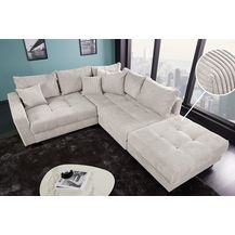 Bild für riess-ambiente Ecksofa KENT 220cm beige / schwarz