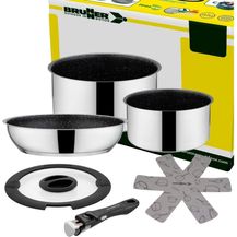 Bild für BRUNNER Topf-Set BRUNNER Camping Kochgeschirr Edelstahl ACADEMY NG Stapelbar, Leicht, (6-tlg)
