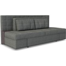 Bild für VICCO Schlafsofa mit Bettfunktion 235 x 105 cm Grau Dreisitzer Couch Taschenfederkern Schlafcouch