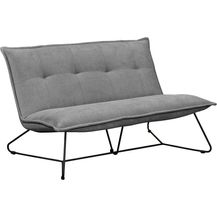 Bild für Polsterbank Bank VICO in dunkelgrau mit Metallgestell 131x86 cm