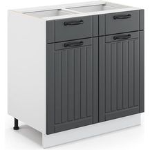 Bild für Küchenunterschrank Fame-Line Anthrazit Landhaus 80 cm ohne Arbeitsplatte Vicco