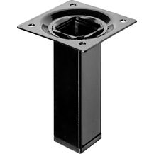 Bild für Hettich Tischbein Chipo SQ eckig 24 x 24 mm Stahl 10 cm H schwarz glänzend Tisch
