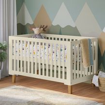 Bild für Bellabino 'Liri' Babybett 70x140 cm, beige, 3-fach höhenverstellbar, Kinderbett umbaubar zum Juniorbett (inkl. Umbauseiten)