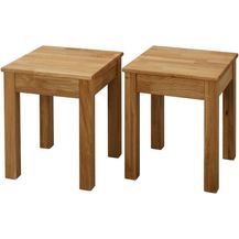 Bild für Krok Wood Hocker Tomas aus Massivholz 35 x 35 x 45 cm (Eiche, 2X ohne Eingriff)
