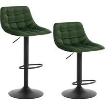 Bild für WOLTU BH273dgn-2 2er-Set Barhocker Küchenstuhl Barstuhl mit Rückenlehne und Einstellgriff