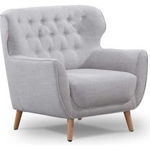 Bild für CAVADORE Sessel Abby / Klassischer Polstersessel mit Knopfheftung / 87 x 89 x 88 / Strukturstoff