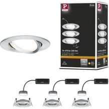Bild für Paulmann 93903 Einbauleuchte LED Coin Slim IP23 rund Alu 3er-Set dimmbar und schwenkbar
