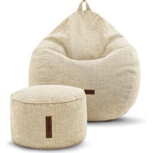 Bild für Green Bean® 2er Set Indoor Sitzsack + Hocker mit EPS-Perlen Füllung