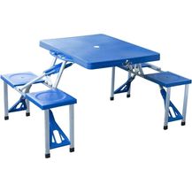 Bild für Outsunny Sitzgruppe Klapptisch mit 4 Stühle, (Picknicktisch, 1-tlg, Campingtisch)