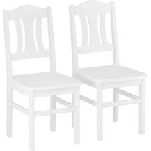 Bild für 2er-Set Massivholzstuhl Kiefer weiß
