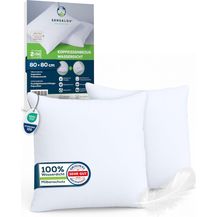 Bild für Sensalou Microfaserkissen Kopfkissenbezug mit Reißverschluss wasserdicht weiß