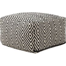 Bild für Pouf MUKKI Schwarz-Weiß Baumwolle 50 cm 50 cm