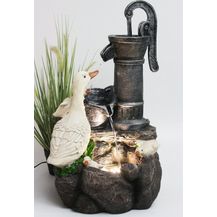 Bild für Arnusa Gartenbrunnen Springbrunnen Gänse BK821 mit Beleuchtung Zimmerbrunnen