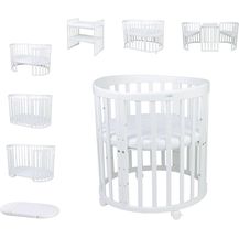 Bild für Waldin Oval Babybett Mitwachsend Set 7in1