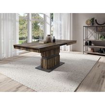 Bild für byLIVING Esszimmertisch MATTHEW /Küchen-Tisch 140 cm mit Auszugsfunktion auf 195 cm /Auszugstisch Old Wood-Optik grau /Esstisch ausziehbar mit Einlegeplatte /140-195 x 90 x 75 cm (LxBxH)