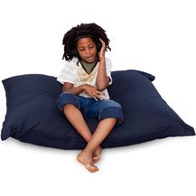 Bild für Original SMOOTHY® Cotton Junior Indoor XL Sitzsack 250L Riesensitzsack Sitzkissen Sessel aus Baumwolle; Perfekt für Kinder (140x110 cm, Indigo-Blau)