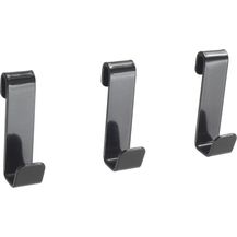 Bild für METALTEX 377011000 Mural Line 3-er Set Haken 1,5 x 2,5 x 5,5 cm schwarz / Aufbewahrungssystem