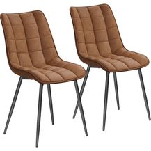 Bild für 2er-Set Küchenstühle aus Kunstleder Elif hellbraun