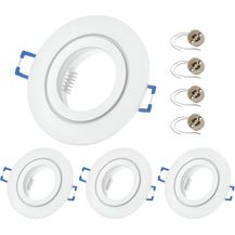 Bild für Sweet LED Deckenspot 4er Set IP44 Einbaustrahler GU10 Aluminium für Bad & Küche weiß matt