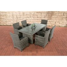 Bild für CLP Polyrattan Sitzgruppe Fontana,grau-meliert anthrazit