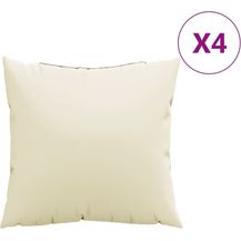 Bild für vidaXL Sofakissen 4 Stk. Creme 50x50 cm Stoff