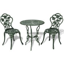 Bild für vidaXL 3-tlg. Bistro-Set Aluminiumguss Grün 42164