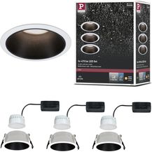 Bild für Paulmann No. 93402 Einbauleuchten Set LED Cole 3x6,5W Weiß Schwarz 3-Step dimmbar 2700K