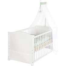 Bild für roba Babybett 70x140 cm Woodland Buddies – Umbaubares Kinderbett mit Zubehör – Inkl. Matratze