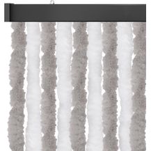 Bild für Flauschvorhang 90x220cm ( Hellgrau-Weiß )