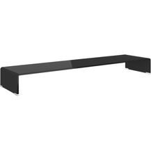 Bild für vidaXL TV-Tisch/Bildschirmerhöhung Glas Schwarz 120x30x13 cm 244141