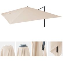 Bild für Ersatz-Bezug für Luxus-Ampelschirm HWC-A96, Sonnenschirmbezug, 3,5x3,5m (Ø4,95m)