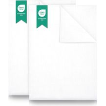 Bild für 2er Pack Betttuch/Bettlaken/Haustuch 250x150 cm Doppelpack weiß von Green Mark Textilien® 100% Baumwolle