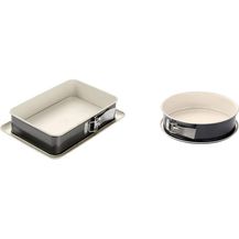 Bild für Dr. Oetker Rechteck-Springform 28 cm Back-Trend, Kuchenform mit Auslaufschutz (Farbe: Creme/anthrazit)