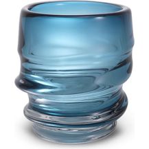 Bild für Casa Padrino Luxus Deko Glas Vase Blau Ø 22 x H. 24 cm