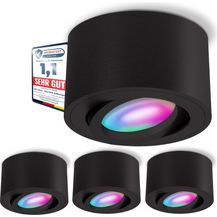 Bild für SSC-LUXon LED Aufbaustrahler CELI-1BM Aufbauspot schwarz flach schwenkbar mit LED RGB WiFi