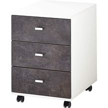 Bild für Germania Rollschrank Altino 40 x 48,9 x 56,9 cm Basalto Dunkel und Weiß