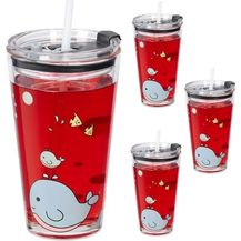 Bild für 4er Set Kindergläser mit Walmotiv