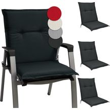 Bild für Beautissu 4er Set Niedriglehner Auflage Base NL 100 x 50 x 6 cm Graphitgrau