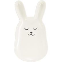 Bild für Bloomingville Smilla Teller weiß Hase 16,5x9 cm Keramik Kinderteller Osterteller dänisches Design