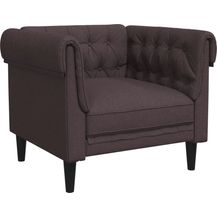 Bild für vidaXL Chesterfield-Sessel Dunkelbraun Stoff 372541
