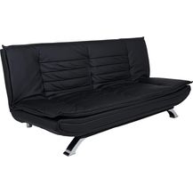 Bild für PKline Schlafsofa Kunstleder schwarz