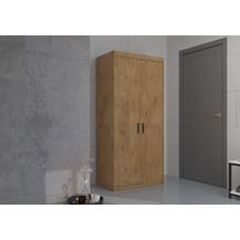 Bild für Elena 2-türig Kleiderschrank Drehtürenschrank Wäscheschrank Schrank Eiche Lefkas