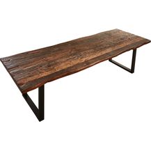 Bild für Baumkantentisch Rough Wood Platte 300 cm U-Gestell schwarz Ramon 76629728