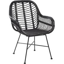 Bild für Rattanstuhl schwarz CANORA