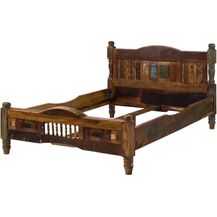 Bild für Massivmoebel24 Massivholzbett (Bett Altholz 120x200x100 mehrfarbig lackiert FABLE #20)