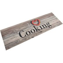 Bild für vidaXL Küchenteppich Waschbar Cooking Grau 60x180 cm Samt 136547