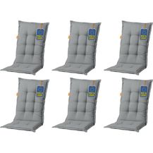 Bild für Madison 6x A046 Hochlehner Gartenstuhl Auflagen 120x50x8cm grau uni